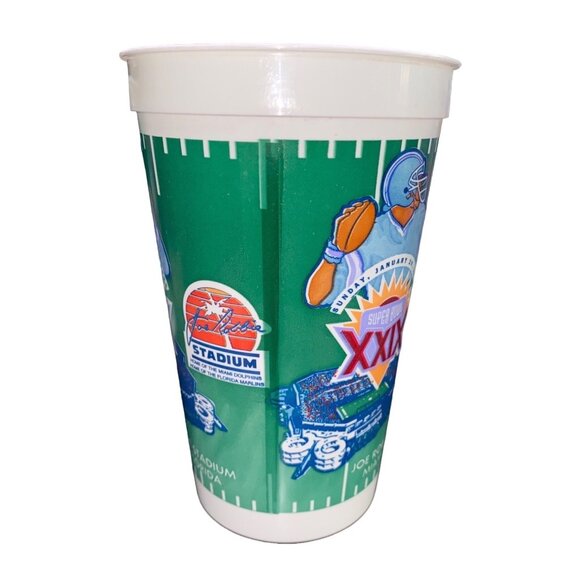 Super Bowl XXIX Commemorative Plastic Cups Set Of 9 1995 Joe Robbie Stadium Miam - Picture 2 of 7